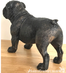 20cm bronze effect English Bulldog ornament figurine Bull Dog lover gift, boxed