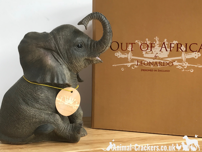 Sitting Elephant Calf ornament figurine Leonardo range elephant lover