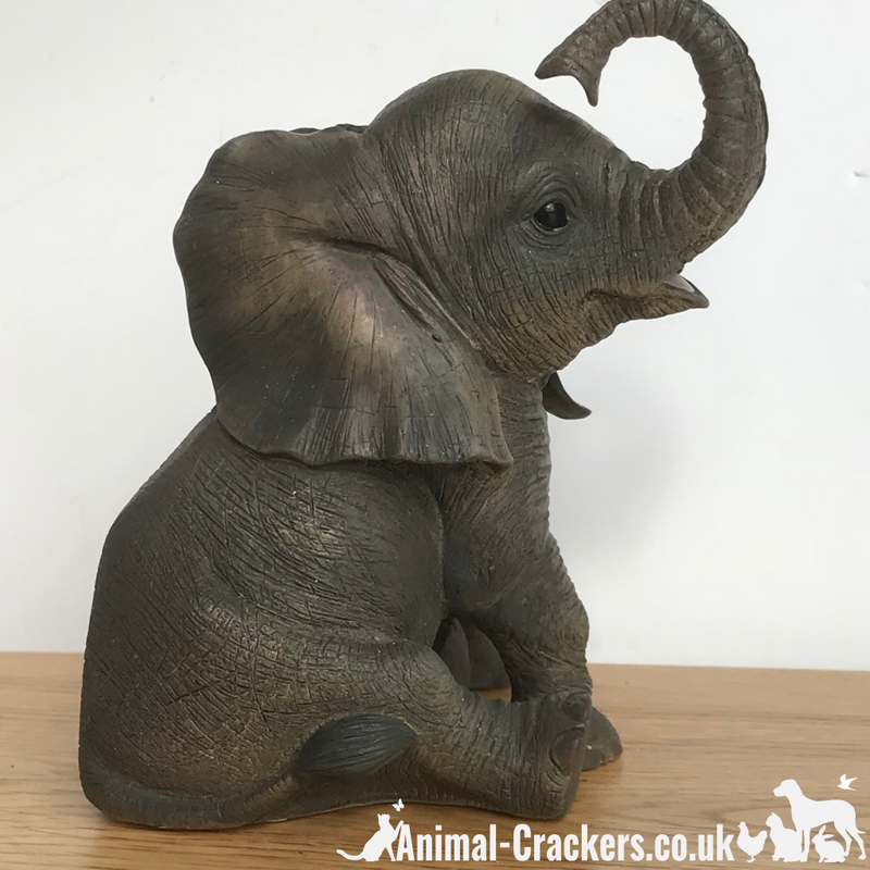 Sitting Elephant Calf ornament figurine Leonardo range elephant lover gift boxed