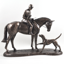 'Country Companions' By Harriet Glen fabulous cold cast bronze Horse and Dogs figurine sculpture