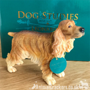 Golden Brown Cocker Spaniel ornament sculpture figurine Leonardo, dog lover Gift, boxed
