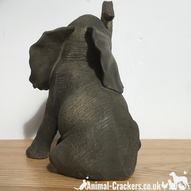 Sitting Elephant Calf ornament figurine Leonardo range elephant lover gift boxed