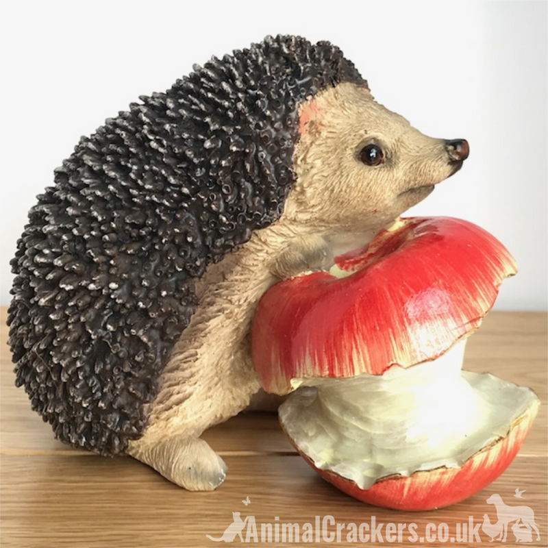 Cute Hedgehog Eating a Red Apple ornament home decoration hedgehog lover gift