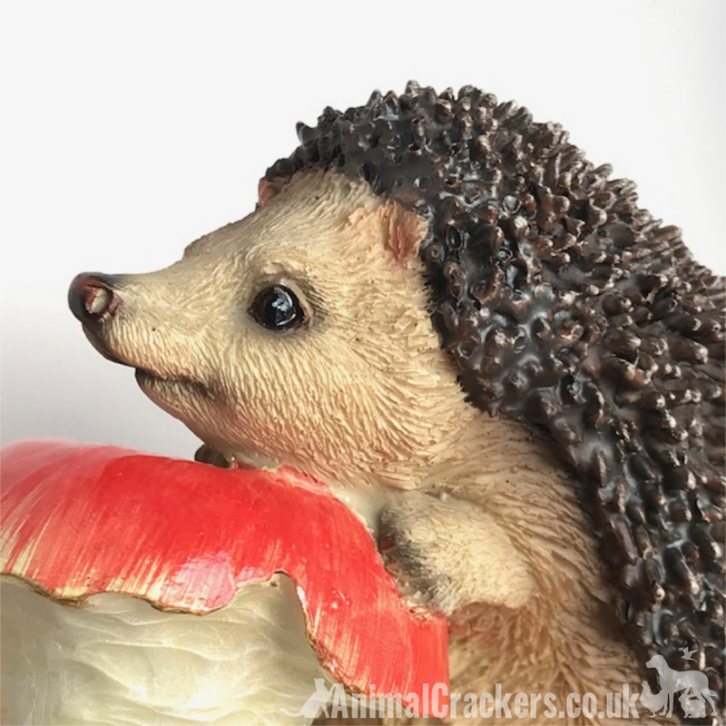 Cute Hedgehog Eating a Red Apple ornament home decoration hedgehog lover gift