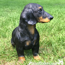 Large sitting Dachshund figurine indoor or garden ornament