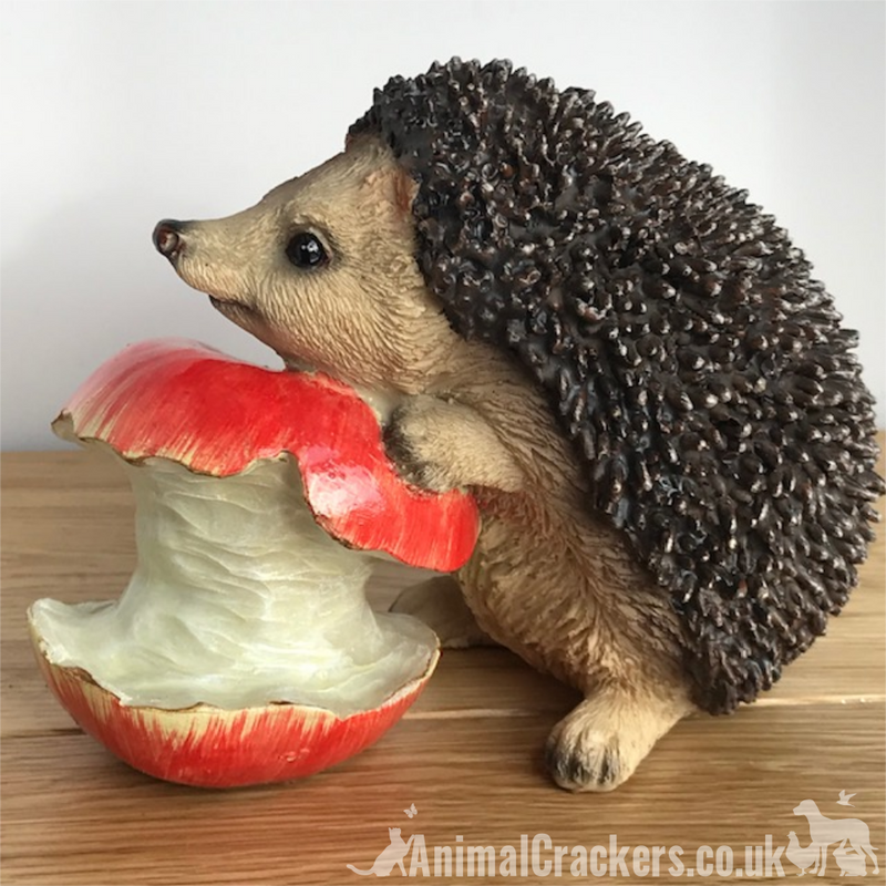 Cute Hedgehog Eating a Red Apple ornament home decoration hedgehog lover gift