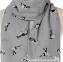 German Shepherd print cotton mix ladies Scarf Sarong Alsatian dog lover gift