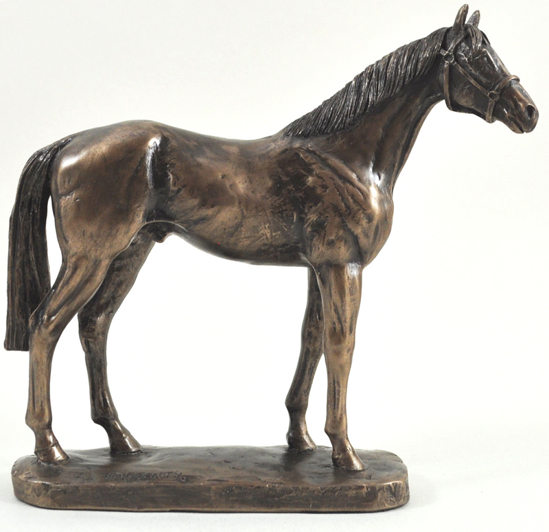Epsom Dandy' racehorse figurine designed by David Geenty, in Cold Cast Bronze