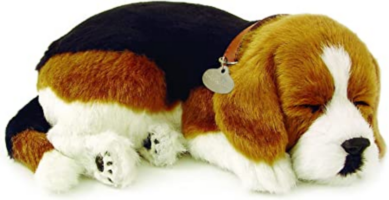 Precious Petzzz 'breathing' Beagle puppy soft toy, novelty dog lover gift