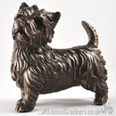 West Highland Terrier figurine in solid cold cast bronze, fabulous Westie Dog sculpture