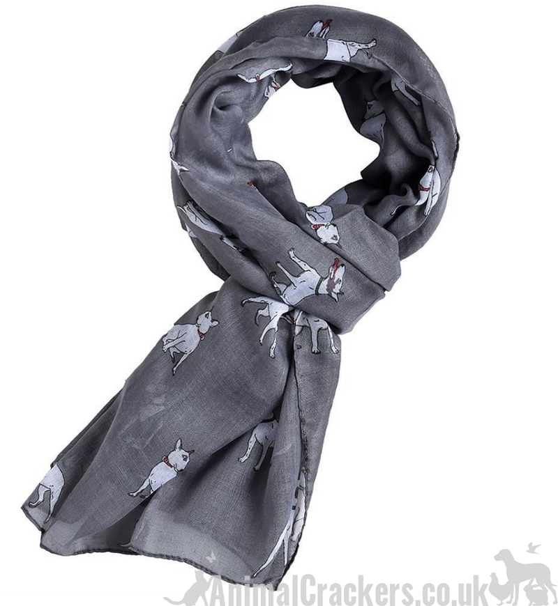 English Bull Terrier Blue or Grey Scarf Sarong dog lover gift stocking filler