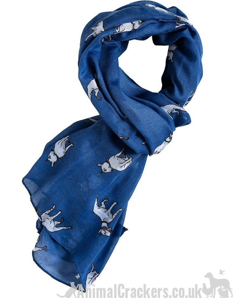 English Bull Terrier Blue or Grey Scarf Sarong dog lover gift stocking filler