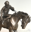 On Parade Racehorse and Jockey figurine by David Geenty in Cold Cast Bronze