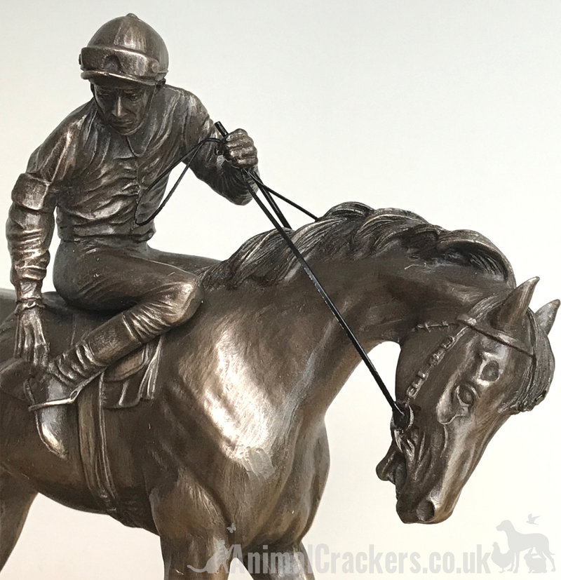 'On Parade' by David Geenty Cold Cast Bronze race horse figurine