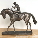On Parade Racehorse and Jockey figurine by David Geenty in Cold Cast Bronze