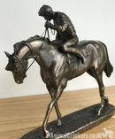 On Parade Racehorse and Jockey figurine by David Geenty in Cold Cast Bronze