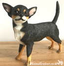 Chihuahua Black and Tan ornament figurine quality lifelike Leonardo. Gift boxed.