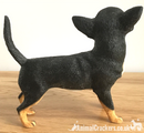 Chihuahua Black and Tan ornament figurine quality lifelike Leonardo. Gift boxed.