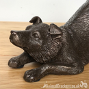 Border Collie figurine in heavy weight Cold Cast Bronze, 22cm