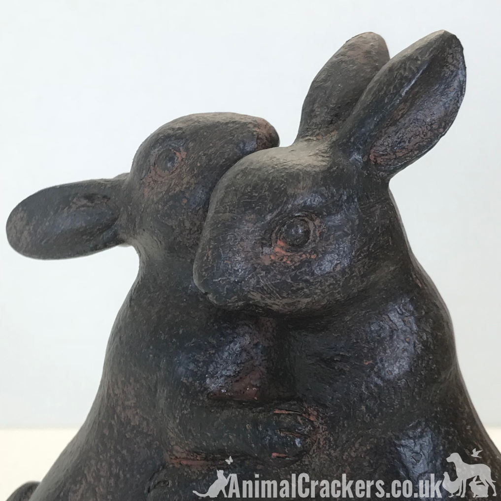 Dancing Rabbits Bronze Dancing Rabbits ornament sculpture bronze /clay effect hare bunny love