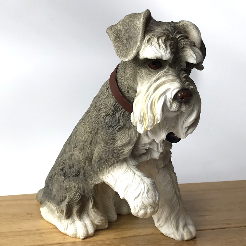Extra large 24cm Schnauzer figurine by Leonardo, gift boxed