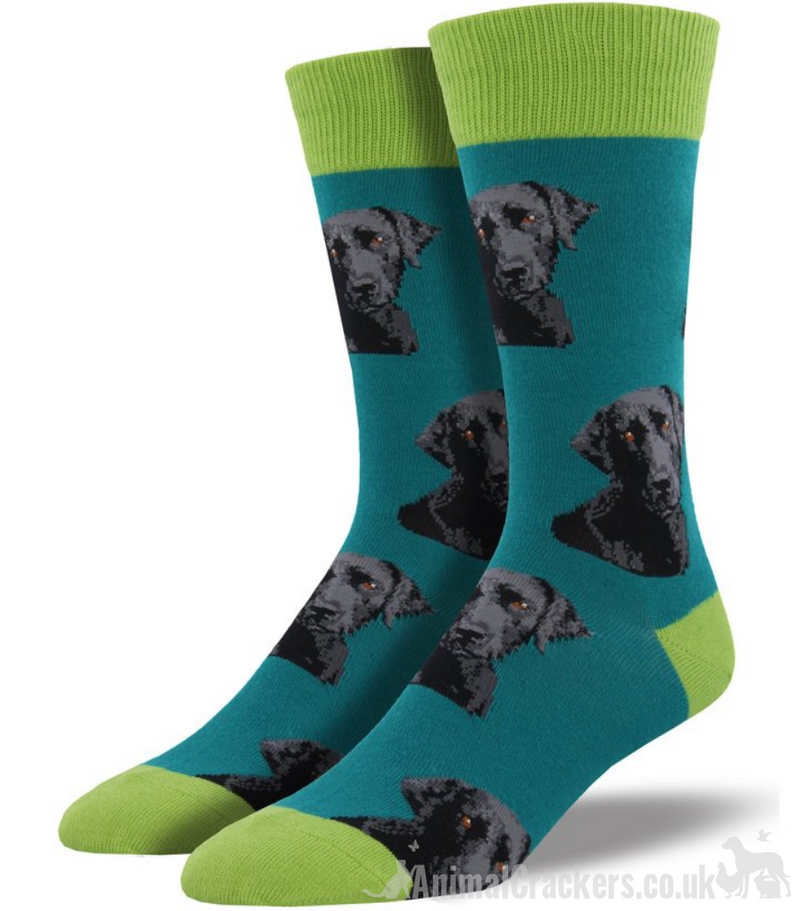 Men's Black Labrador socks Socksmith 'Lab-or of Love' design, quality cotton mix, one sizer