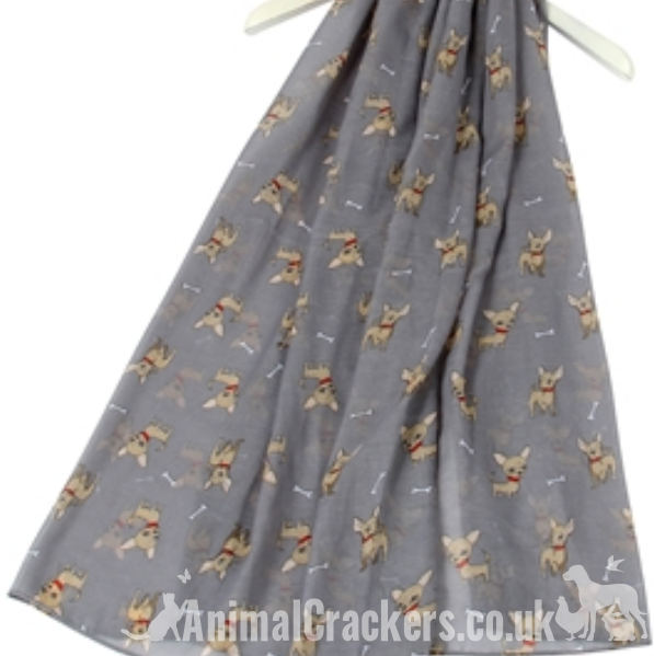 Ladies lightweight Chihuahua Scarf Sarong in a selection of colours