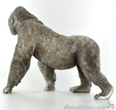 Large 33cm silver effect standing Gorilla ornament