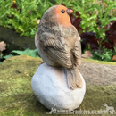 SET OF 2 ROBINS ON STONES indoor or outdoor garden decoration/ornaments, robin lover gift