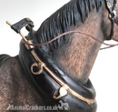 BACK IN STOCK NOVEMBER - Leonardo large (length 22cm) Bay Shire Cart Heavy Horse in harness ornament figurine, gift boxed