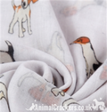Ladies lightweight cotton mix Jack Russell print Scarf Sarong in choice of colours