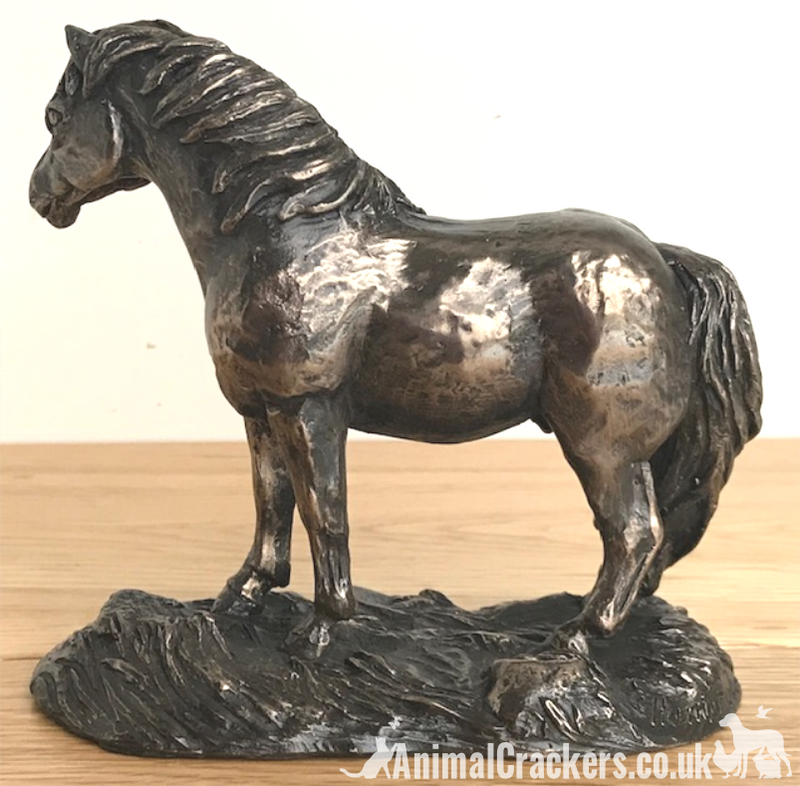 Shetland Pony ornament figurine by Harriet Glen in Cold Cast Bronze, fabulous horse lover gift