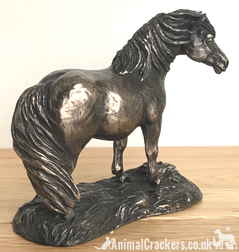 Shetland Pony ornament figurine by Harriet Glen in Cold Cast Bronze, fabulous horse lover gift