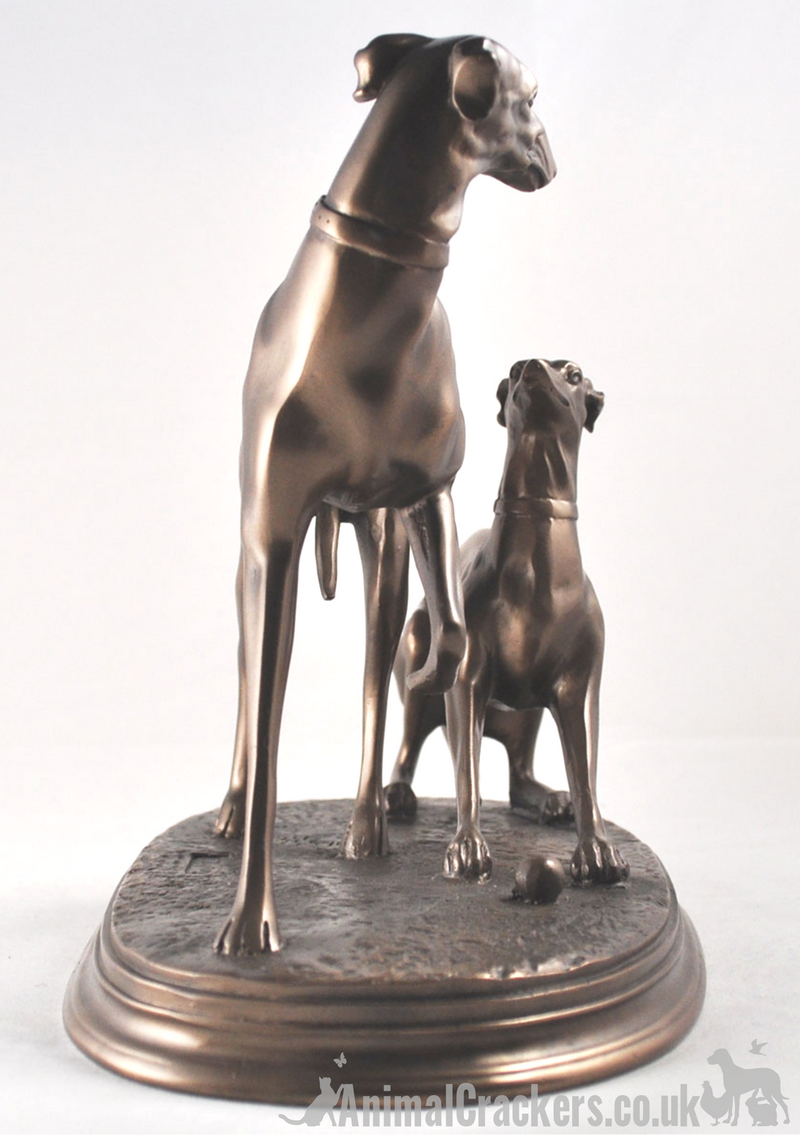 Beauchamp Bronze 'Pair of Whippets' sculpture, quality ornament and will make a lovely gift or collectable