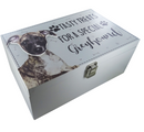 Dog Treat Box for Greyhound, wooden food storage box container