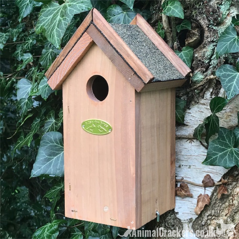 Chunky Bitumen Roof Bird house nest box for Wren or other small garden birds