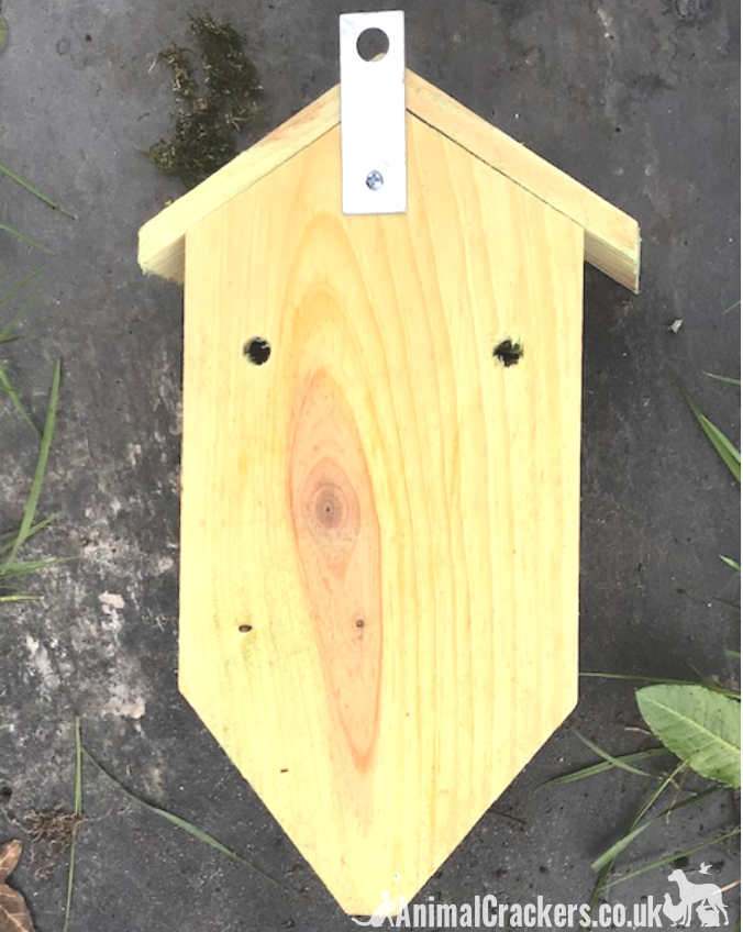 Natural wood & Seagrass Bird house nest box cocoon for wren & other small garden birds