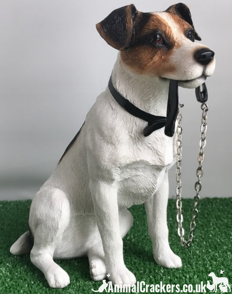 Large 16cm Jack Russell ornament figurine quality lifelike Leonardo. Gift boxed