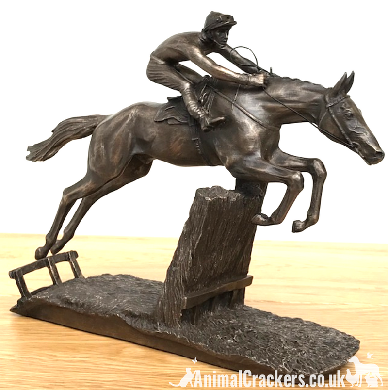 David Geenty 'At Full Stretch' bronze racehorse ornament figurine sculpture gift