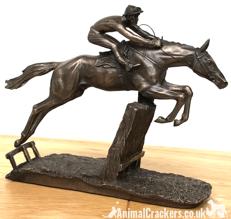 David Geenty 'At Full Stretch' bronze racehorse ornament figurine sculpture gift