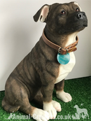 Extra large 26cm Staffy Staffordshire Bull Terrier ornament from the Leonardo 'Walkies' range