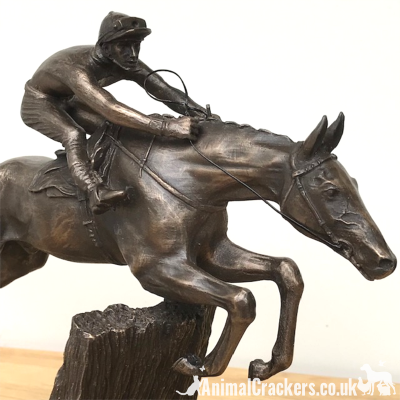 David Geenty 'At Full Stretch' bronze racehorse ornament figurine sculpture gift