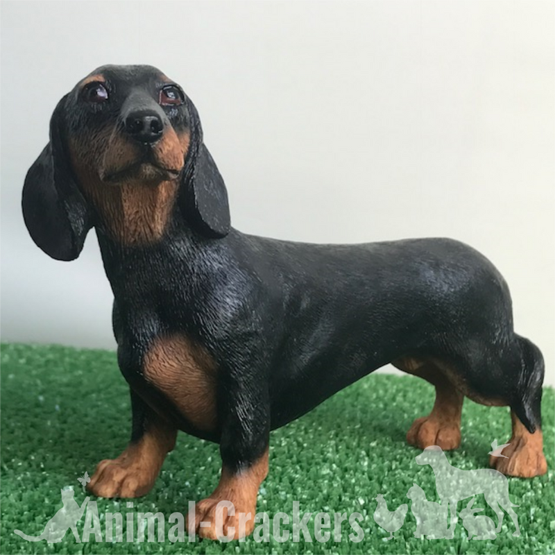 Black & Tan Dachshund Sausage Dog Leonardo lifelike ornament figurine gift boxed