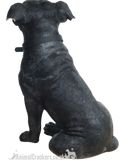 Extra large 26cm Black & White Staffy Staffordshire Bull Terrier ornament from the Leonardo 'Walkies' range