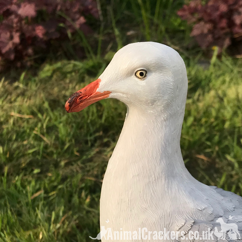 Seagull on post figurine indoor or outdoor ornament or nautical decoration