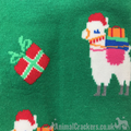 Novelty Christmas Llama Alpaca design socks, Unisex and One Size, quality cotton mix socks from 'Sock Society'