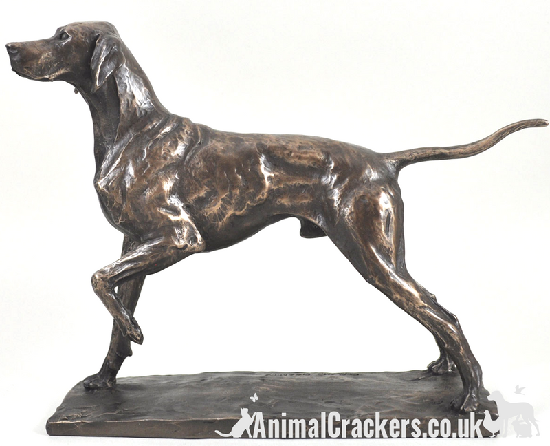 Large classic pose Pointer bronze ornament figurine designed by David Geenty