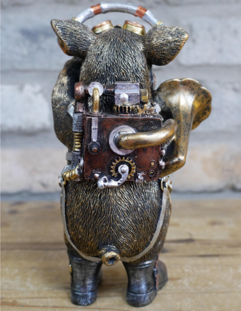 Quirky Steampunk Pig ornament, novelty decoration, great Pig lover gift