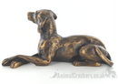 23cm Bronze effect laying Weimaraner ornament, figurine designed by Harriet Glen