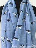 German Shepherd print cotton mix ladies Scarf Sarong Alsatian dog lover gift